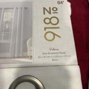 New Solid two white curtain panels 84” grommet top